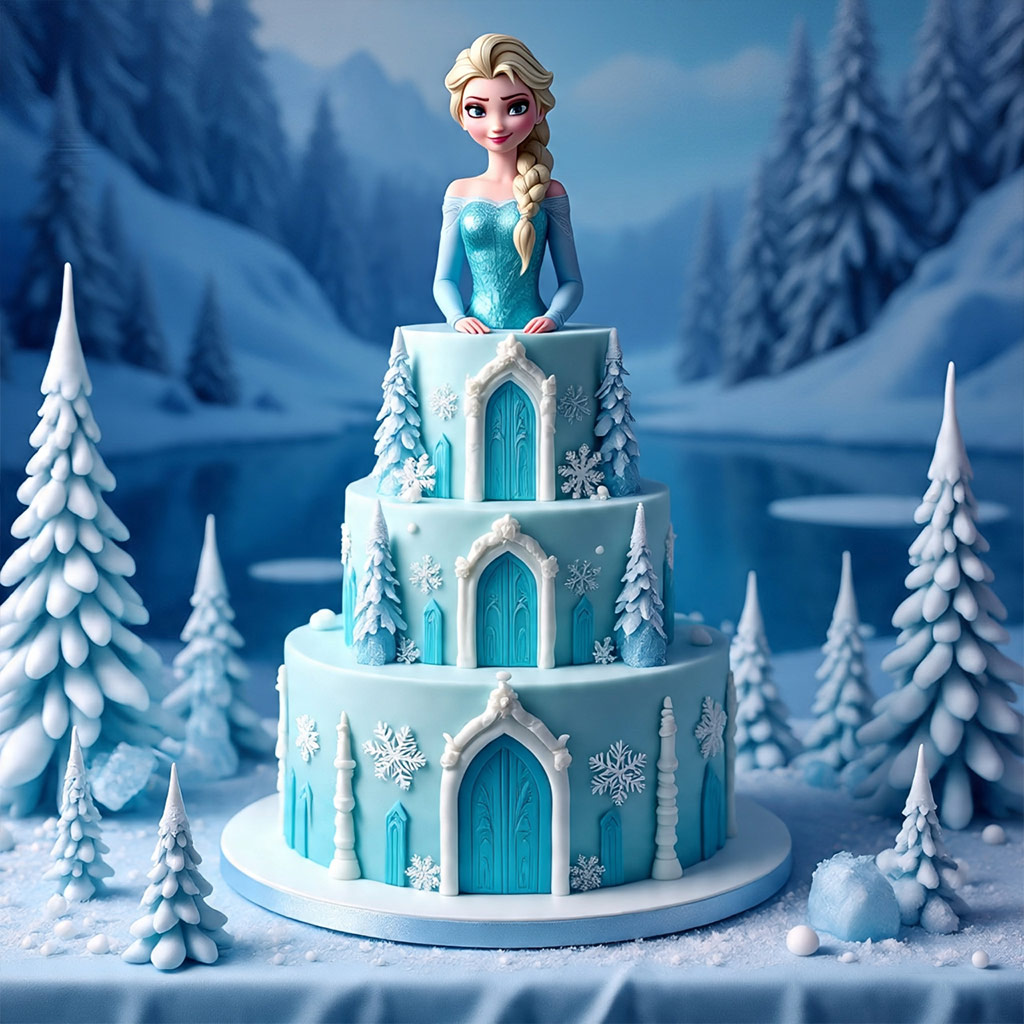 Frozen Ice Castle Cake