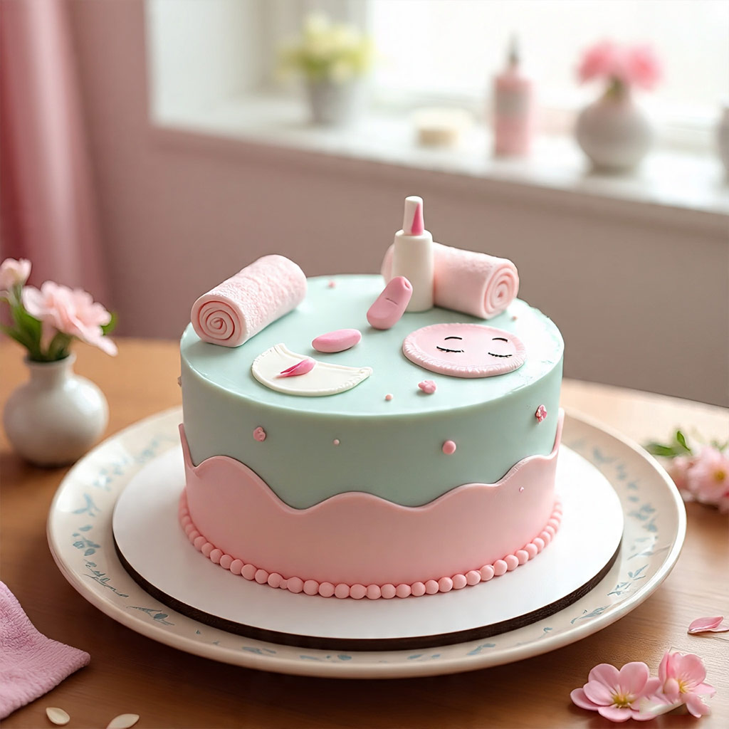 Spa Day Pink Cake