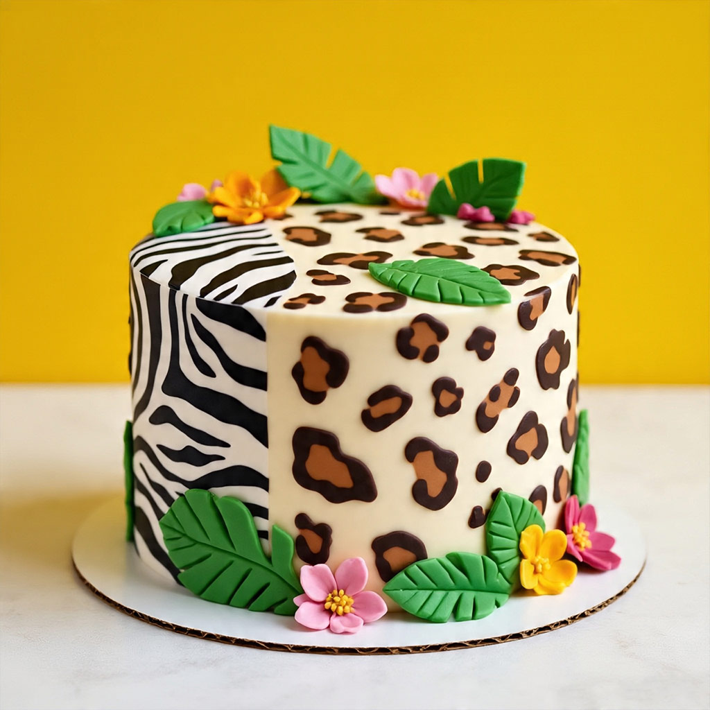 Safari Animal Print Cake