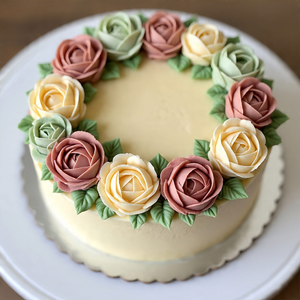Floral Ring Buttercream Cake