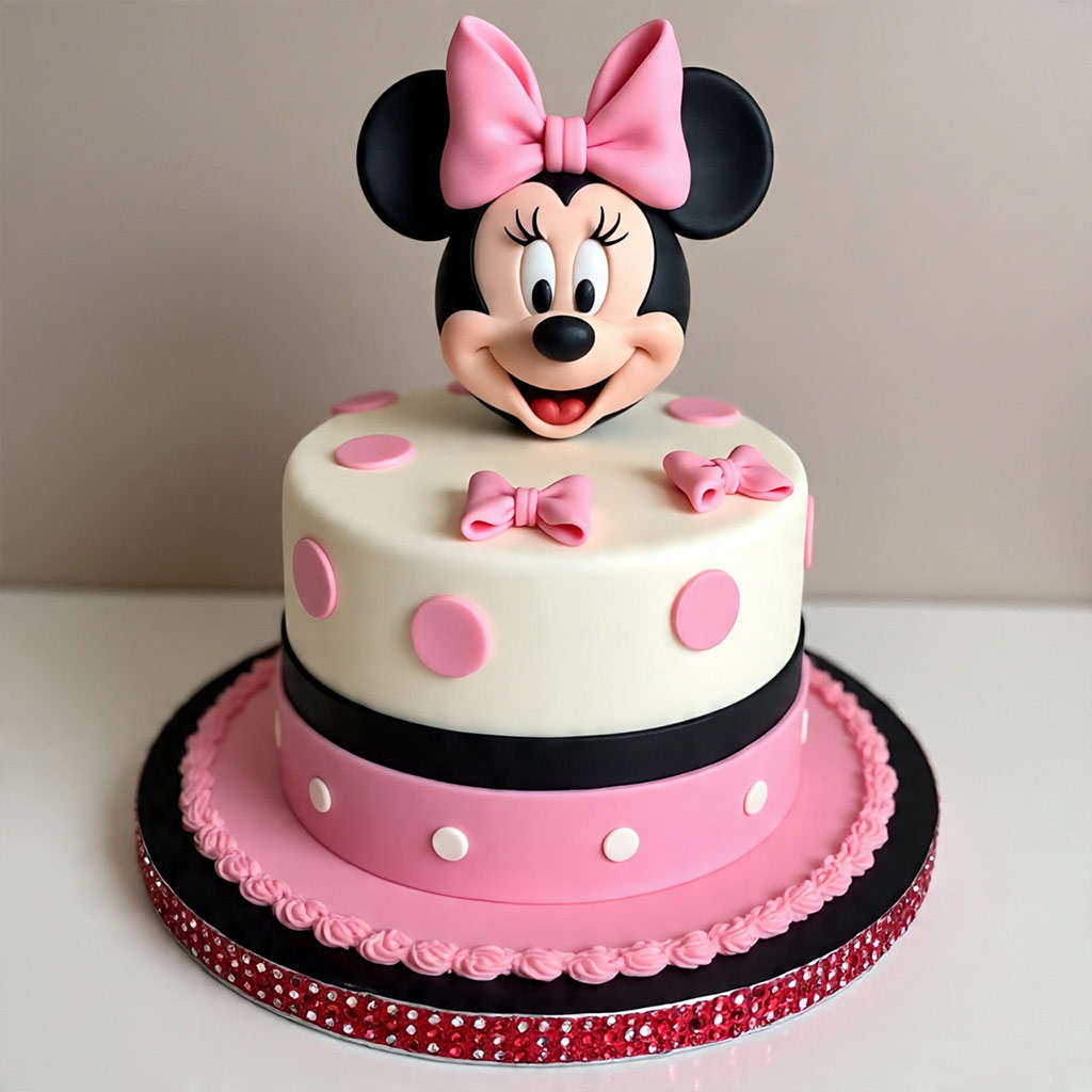 Minnie Mouse Polka Dot Cake