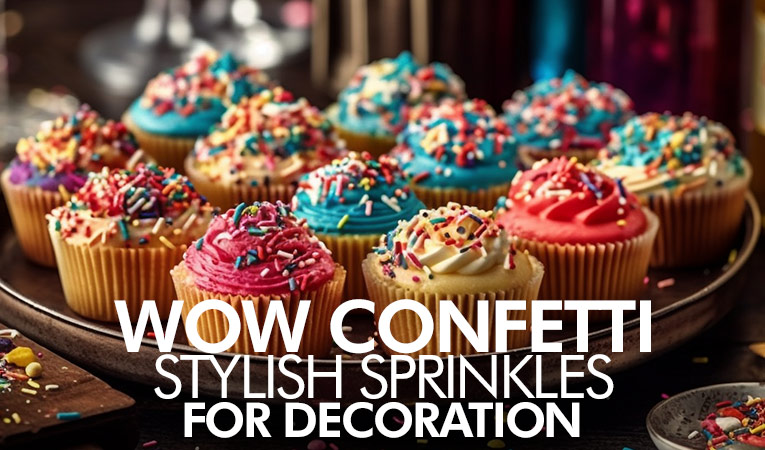 Wow Confetti: Stylish Sprinkles for Cake Decoration