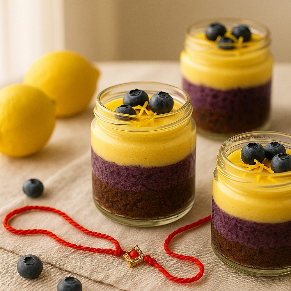 Blueberry Lemon Jar Cake