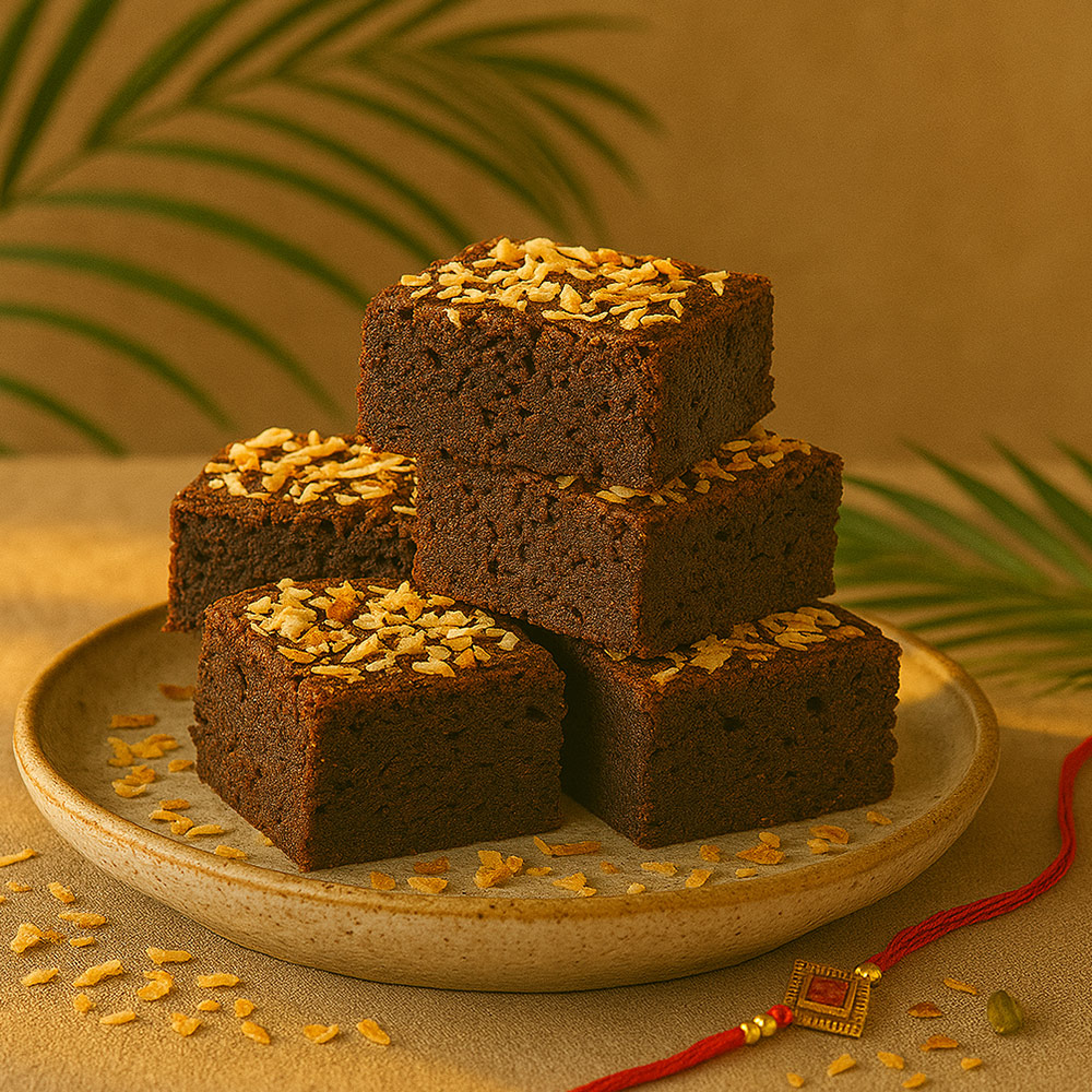 Coconut Jaggery Brownie
