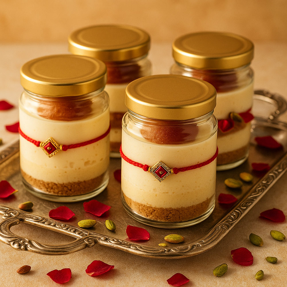 Gulab Jamun Cheesecake Jar