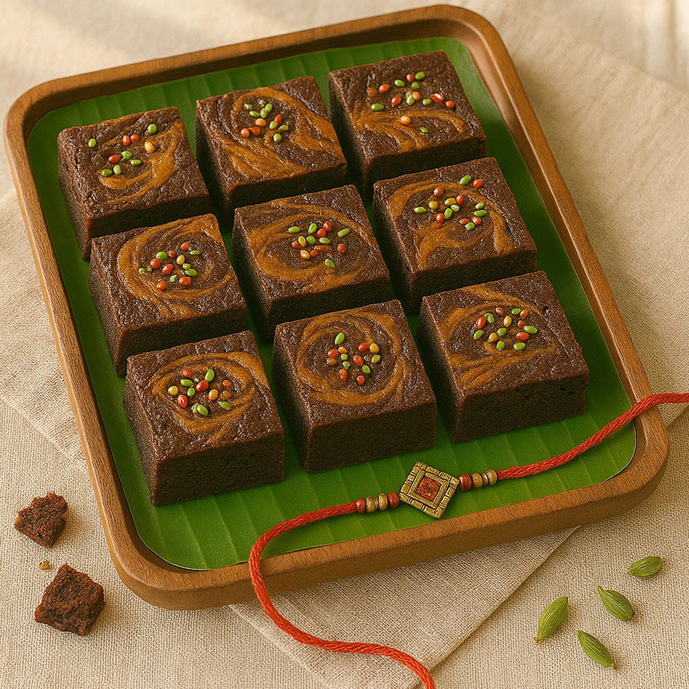 Paan-Flavored Rakhi Brownies