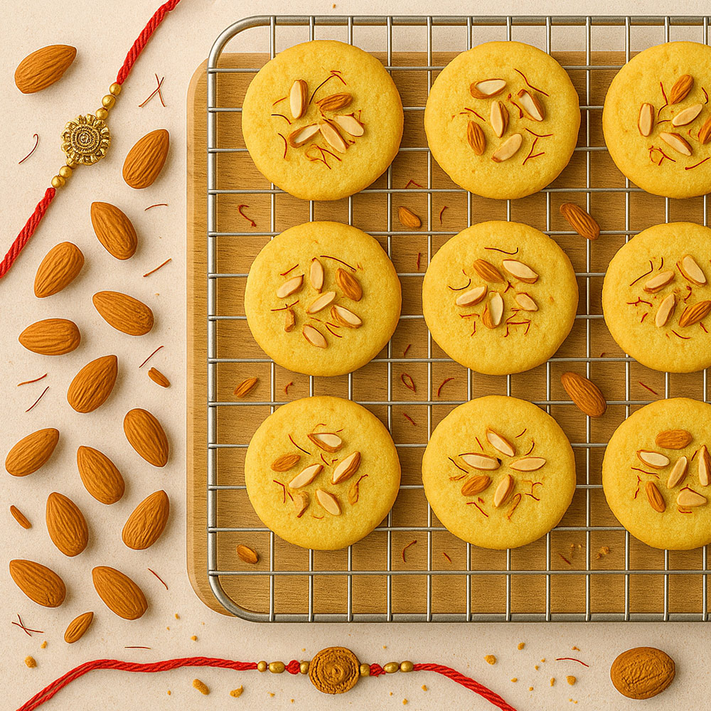 Saffron Almond Shortbread