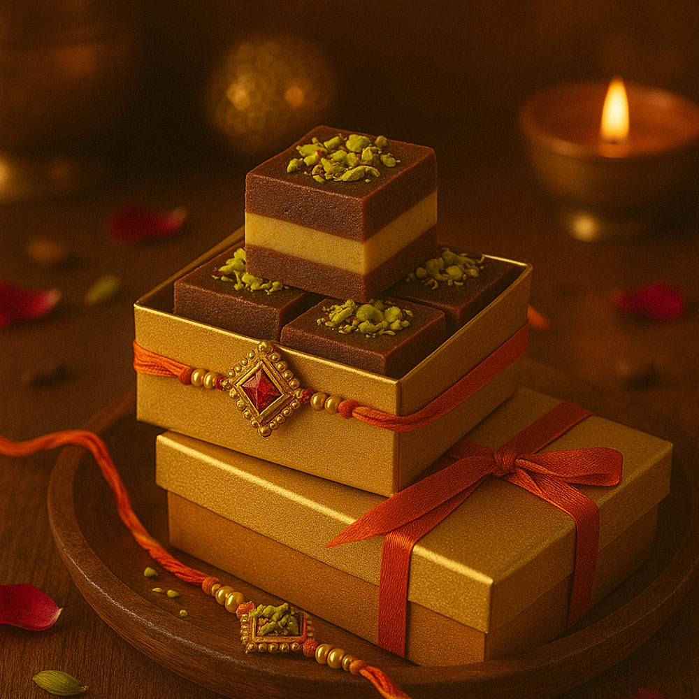 Two-Layer Chocolate Peda Fudge