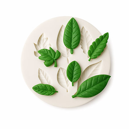 6 Cavity Assorted Leaf Fondant Mould