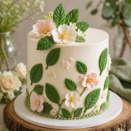 6 Cavity Assorted Leaf Fondant Mould