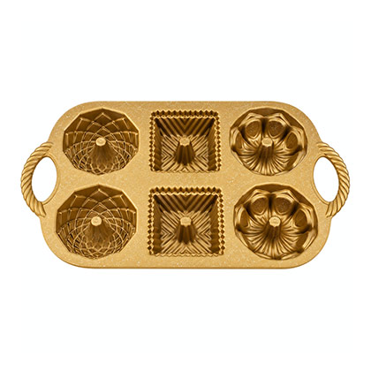 6 Cavity Assorted Mini Bundt Pan