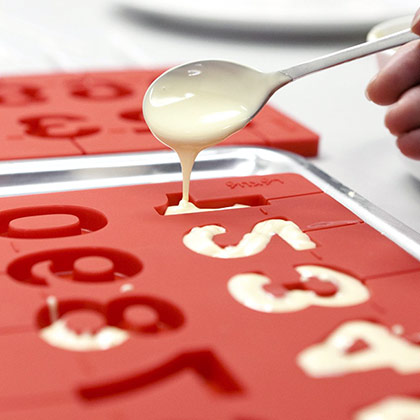 Silicone Lollipop Number Mould by Lekue