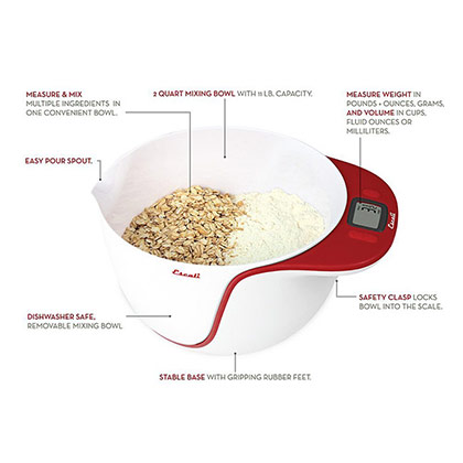 Escali Taso Mixing Bowl Kitchen Scale