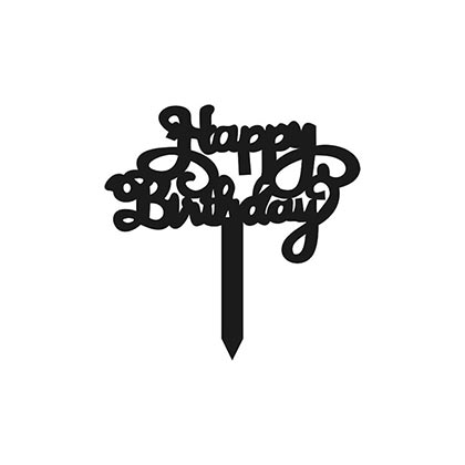 Bold Happy Birthday Design Topper