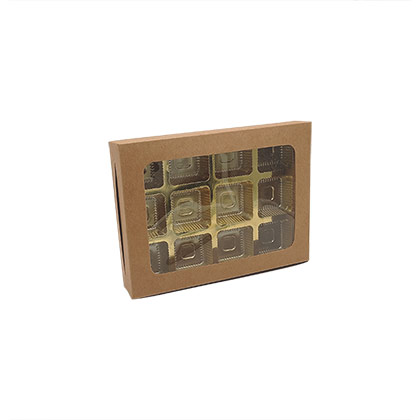12 Cavity Kraft Chocolate Box