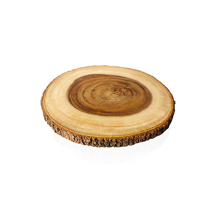 8 inch Wooden Bark Platter