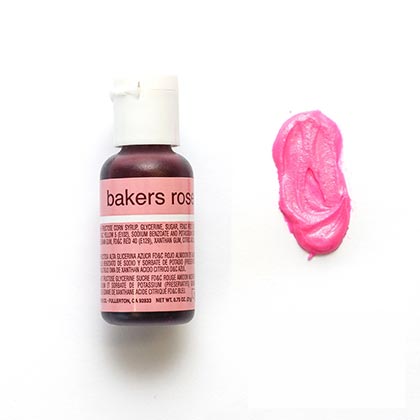 Chefmaster Gel Bakers Rose 70 Oz 20 ml