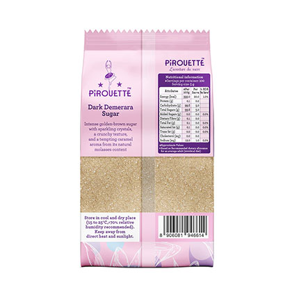 Pirouette Dark Demerara Sugar 500gm