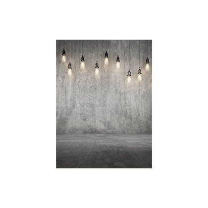 Concrete Wall with Lamps