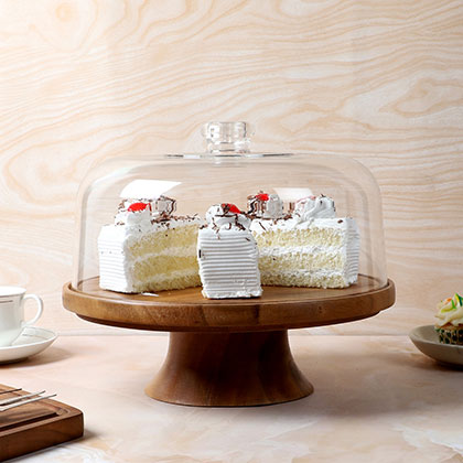 Cake Stand With Cover Dia 27 cms