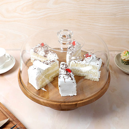 Cake Stand With Cover Dia 27 cms