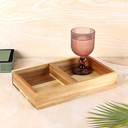 Rectangle Tray & Partition 28X18X5 cms