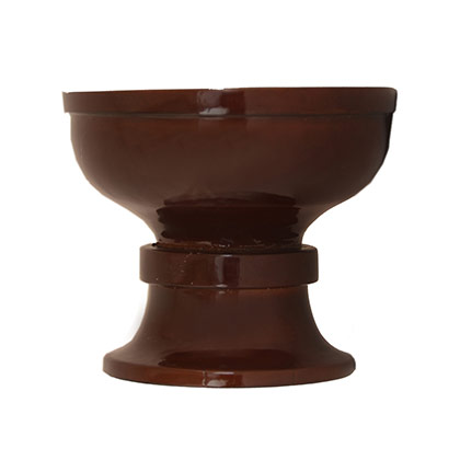 Brown Round Wooden Cake Stand