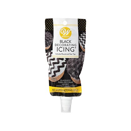 Wilton Icing Pouch with Tips Black