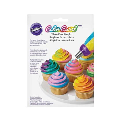 3pcs Color Swirl Cupcake Decorating Set