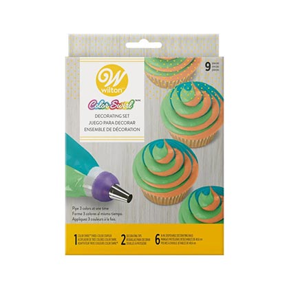 9pcs Color Swirl Cupcake Decorating Set