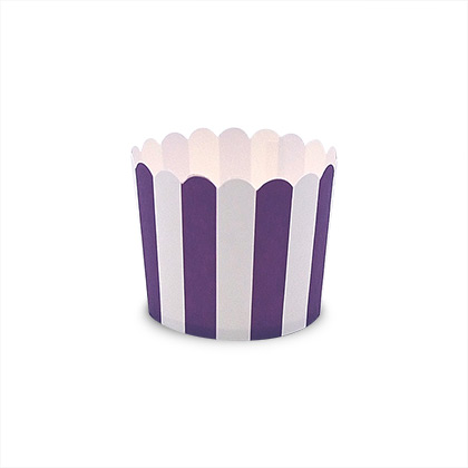 Purple Stripes Muffin Cups