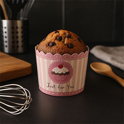 Pink Blue Paper Muffin Cups