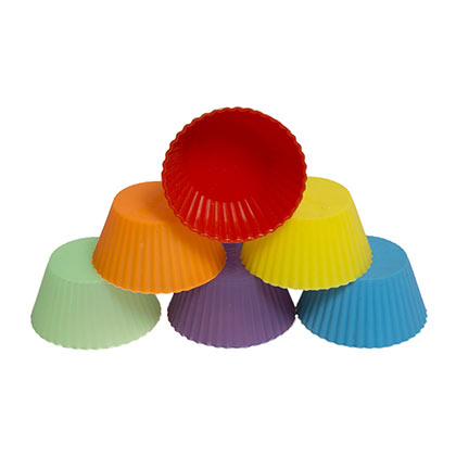 Pack of 6 Silicone Muffin Mould
