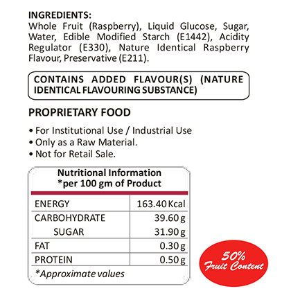 Celebre Raspberry Fruit Filling