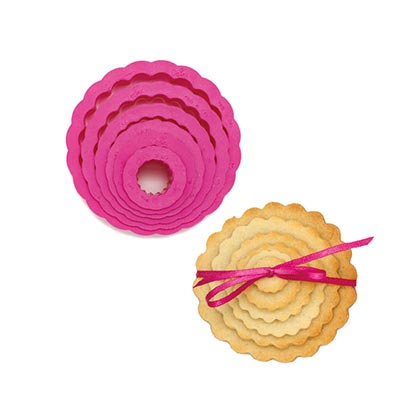 Round Scalloped Cookie Cutters - 6 Pcs