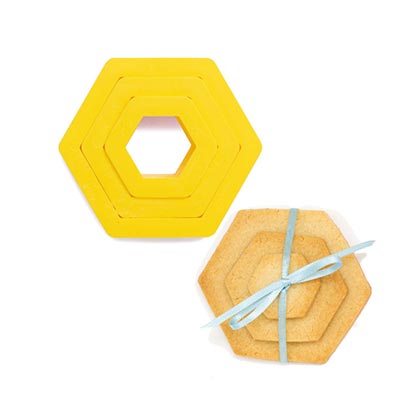 Hexagon Cookie Cutters 3 Pcs
