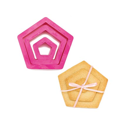 Pentagon Cookie Cutters - 3 Pcs