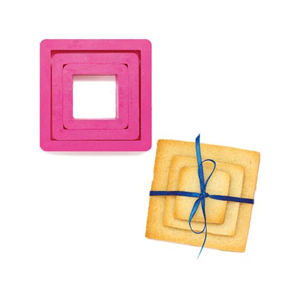 Square Cookie Cutters 3Pcs
