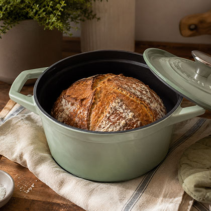 Sage Green Enameled Dutch Oven