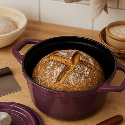 Royal Plum Enameled Dutch Oven