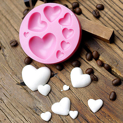 8 pcs Hearts Fondant Mould