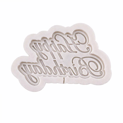 Cursive Happy Birthday Fondant Mould