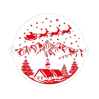 Christmas Landscape Stencil