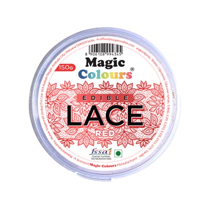 Magic Colours Red Edible Lace