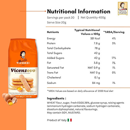 Matilde Vicenzi Italian Ladyfingers 400g