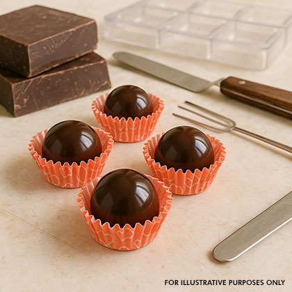 Round Pink Chocolate Cups