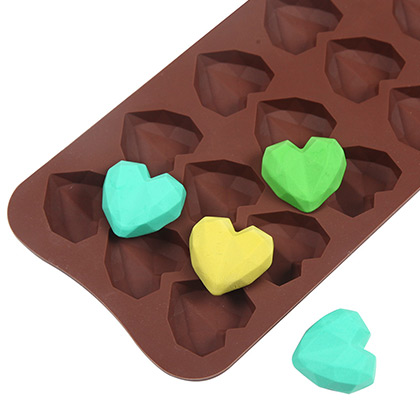 Diamond Heart Silicone Chocolate Mould