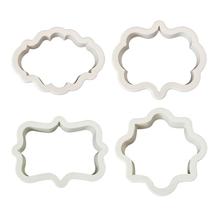 4pcs Vintage Plaque Frame Cutter Set