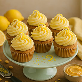 Eggless Lemon Cupcake