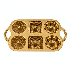 6 Cavity Assorted Mini Bundt Pan